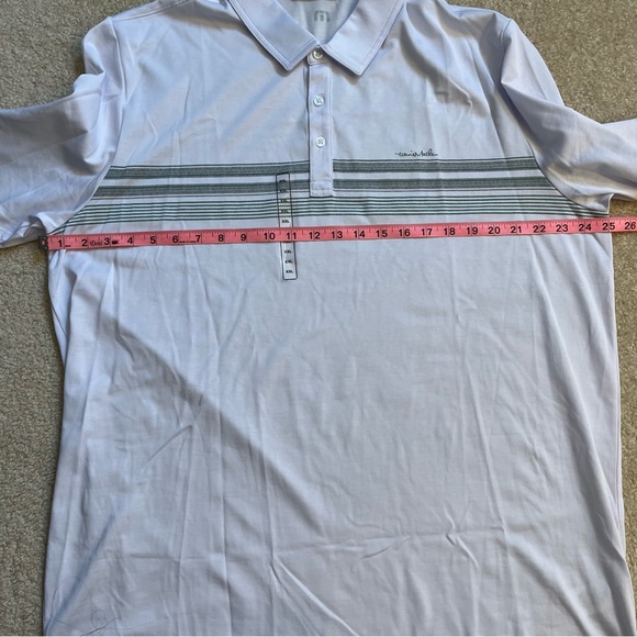 NEW Travis Mathew Polo Shirt Mens XXL 2XL White Golf Casual Performance FLAW - Picture 6 of 10